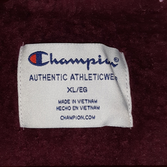 Champion Cropped Pullover Quarter Zip Sweatshirt, Purple, Women's Size XL - Picture 3 of 5